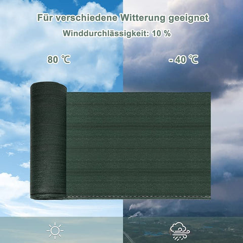 Rootz Privacy Fence Screen - Balcony Shade Net - Wind & Dust Protection - Easy Installation - Customizable - HDPE - UV Protection - 1m-2m x 6m-30m