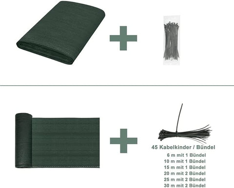 Rootz Privacy Fence Screen - Balcony Shade Net - Wind & Dust Protection - Easy Installation - Customizable - HDPE - UV Protection - 1m-2m x 6m-30m