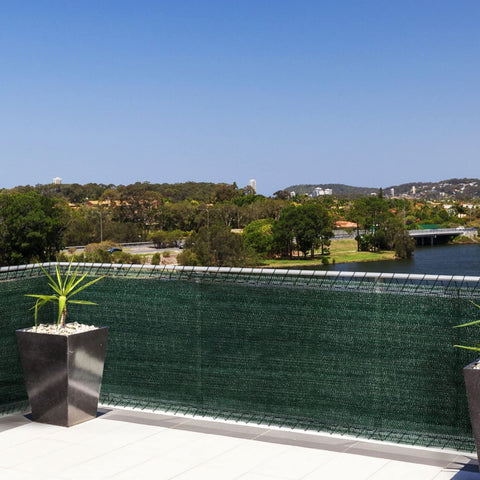 Rootz Privacy Fence Screen - Balcony Shade Net - Wind & Dust Protection - Easy Installation - Customizable - HDPE - UV Protection - 1m-2m x 6m-30m