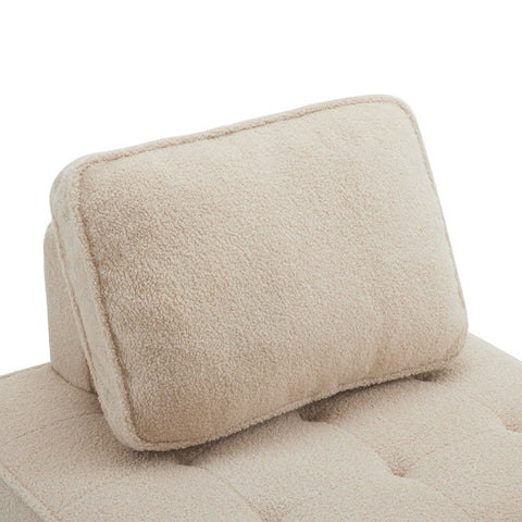 Rootz Modular Living Room Sofa - Sectional Couch - Comfy Seating - Breathable Teddy Velvet - 76cm x 73cm x 76cm