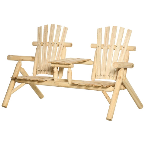 Rootz Garden Bench for Two - Outdoor Bench - Park Bench - Weatherproof Fir Wood - 157cm x 88cm x 103cm