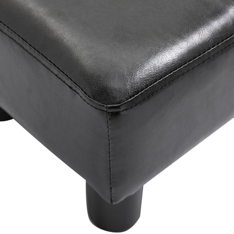 Rootz Footstool - Faux Leather Bench - Versatile Ottoman - Elegant Design - Durable & Water-Resistant - 40cm x 30cm x 24cm