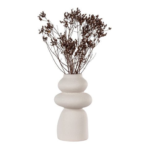 Rootz Stoneware Vase - Modern Sculpture - Decorative Piece - Adds Sculptural Interest - Ø14.5x26.5 cm