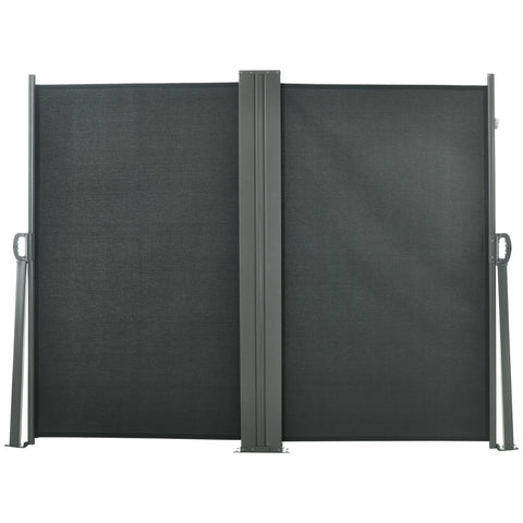 Rootz Double Side Extendable Privacy Screen - Fence - Windbreak - UV Resistant - 600cm x 160cm - Grey
