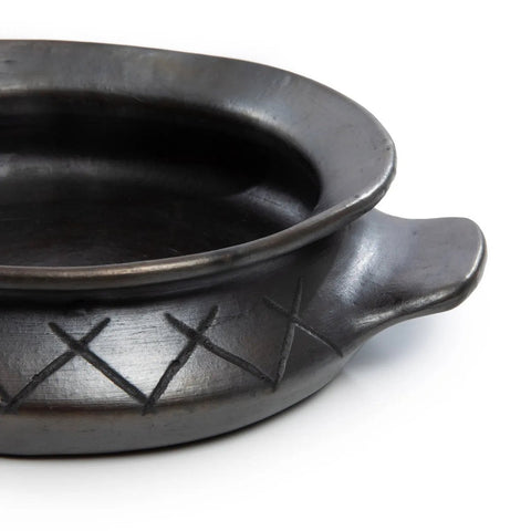Rootz Burned Oval Pot - Decorative Vessel - Earthenware Planter - Unique Design - 22cm x 13cm x 32cm