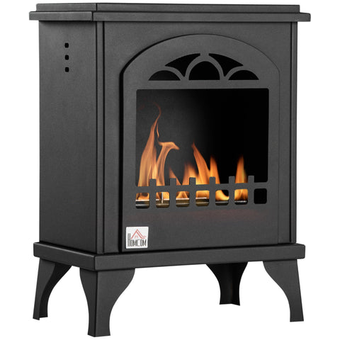 Rootz Bioethanol Freestanding Fireplace - Ventless Heater - Eco-Friendly Stove - 3 Hours Burn Time - 41cm x 25cm x 54cm