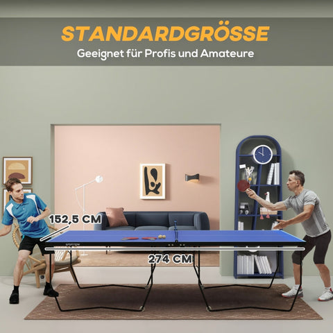 Rootz Table Tennis Table - Ping Pong Table - Foldable Table - Convertible - Full Size - 274cm x 152.5cm x 76cm