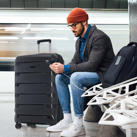 Rootz 3 Piece Suitcase Set - Luggage Set - Travel Baggage - TSA Locks - Sizes M: 37x21x48cm, L: 42x28x58cm, XL: 50x32x69cm