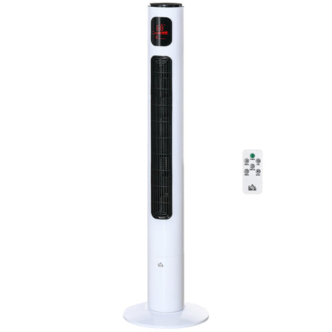 Rootz Column Fan - Tower Fan - Oscillation Fans - Energy Saving - 31.5cm x 31.5cm x 117cm - Remote Control Included