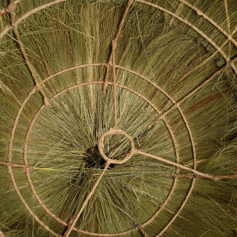 Rootz Makiki Pendant Lamp - Statement Light - Tropical Decor - Handcrafted Mendong Grass - 50cm x 50cm x 70cm