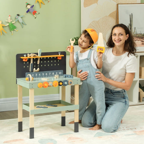Rootz Children's Workbench Playset - Kids Tool Bench - Role Play Set - Boosts Fine Motor Skills - 58cm x 31cm x 77.5cm