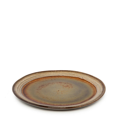 Rootz Comporta Salad Plate Set of 6 - Portuguese Ceramics - Chip-Proof Plates - Crackle Glaze Finish - 22cm x 22cm x 2.5cm