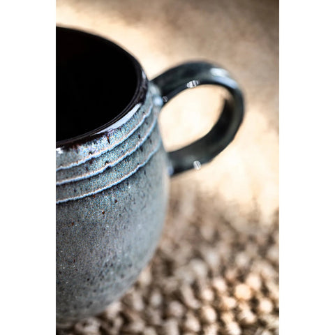 Rootz The Comporta Mug Set of 6 - Ceramic Mugs - Stoneware Cups - Chip-Proof - 8.5cm x 8cm x 8.5cm
