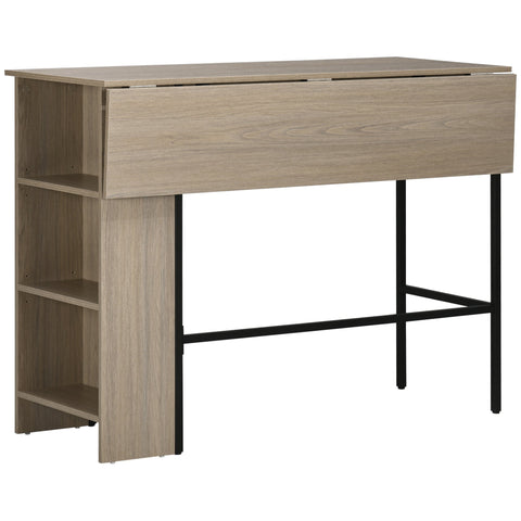 Rootz Central Island Bar Table - Kitchen Cabinet - Modular Island - Space Saving - 120 x 76 x 91.4 cm -  Grey