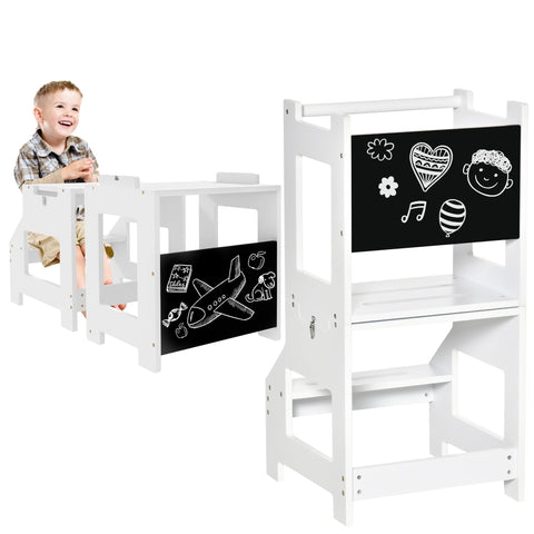 Rootz Learning & Painting Chair - 3-in-1 Desk Stool - Chalkboard Kids Chair - Safety & Stability - 42cm x 44cm x 86cm