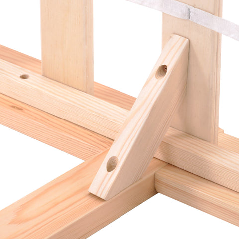 Rootz Solid Wood Bed Frame - Wooden Bed - Pine Bed - Eco-Friendly - 205L x 97W x 49H cm
