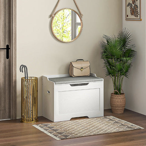 Rootz Storage Chest Bench - Organizing Box - Foot of Bed Trunk - Safety Hinge - 75cm x 40cm x 56cm