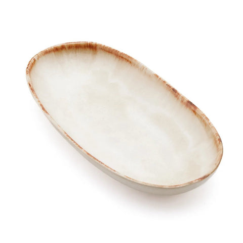 Rootz Cascais Oval Plate Set of 6 - Dinnerware - Tableware - Chip-proof - 24cm x 13cm x 3cm