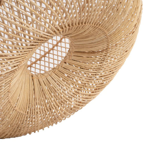 Rootz Batu Bolong Pendant - Natural - Stylish Light Fixture - Versatile Rattan Art - 48cm x 48cm x 48cm