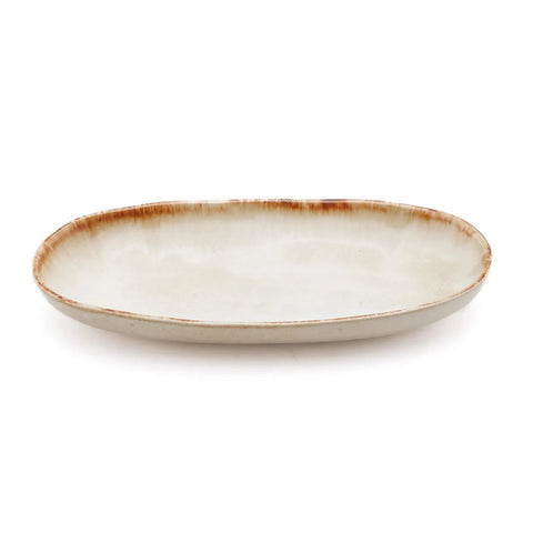 Rootz Cascais Oval Plate Set of 6 - Dinnerware - Tableware - Chip-proof - 24cm x 13cm x 3cm