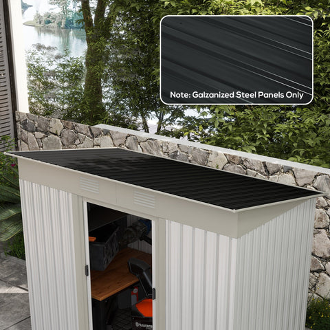 Rootz Set of 12 Galvanized Steel Panels - Weatherproof Sheets - Metal Cladding - Durable Protection - 129L x 45W cm
