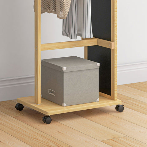 Rootz Standing Mirror on Wheels - Mobile Reflector - Rolling Mirror - Multifunctional Storage - 35.5W x 49.5D x 167.8H cm