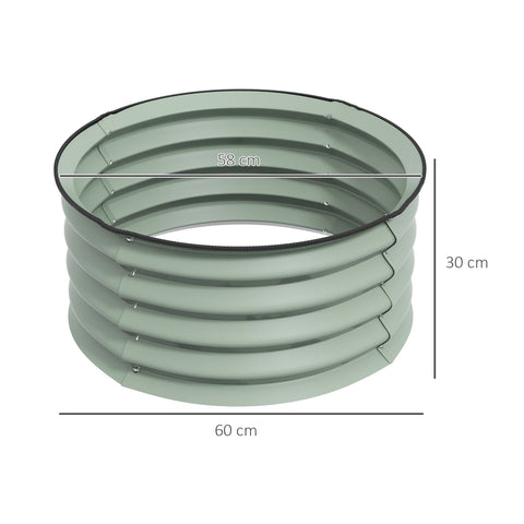 Rootz Set of 2 Galvanized Plant Pots - Flower Pots - Planters - Promotes Plant Growth - Ø60 x 30H cm