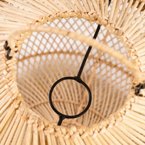 Rootz Batu Bolong Pendant - Natural - Stylish Light Fixture - Versatile Rattan Art - 48cm x 48cm x 48cm