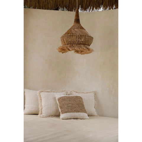 Rootz Hippy Tipi Pendant Light - Natural Lamp - Tropical Hanging Light - Magical Light Patterns - 50cm x 70cm x 50cm