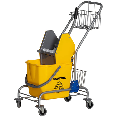 Rootz Cleaning Trolley - Professional Cleaning Cart - Trolley on Wheels - Effortless Cleaning - 73cm x 45cm x 95cm