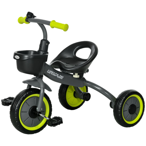 Rootz Tricycle for Children - Kids Ride-On - Toddler Bike - Adjustable Saddle with Backrest - 70.5cm x 53cm x 58cm - Black-Green