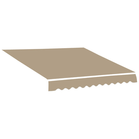 Rootz Awning Replacement - Awning Cover - Canopy Fabric - UV Resistant - Brown- 3.82m x 2.4m