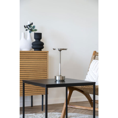 Rootz Silver Rechargeable Table Lamp – Wireless Lighting – Portable Lamp – Energy Efficient – 13cm x 13cm x 28.5cm