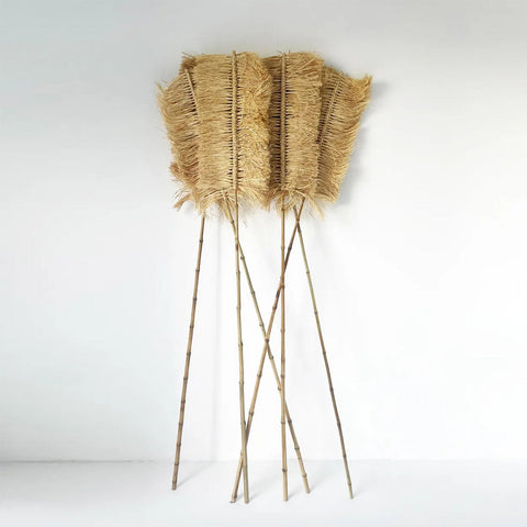 Rootz Bamboo Branch Decoration - Grass Leave - Boho Decor - Natural Beauty - 10cm x 190cm x 30cm