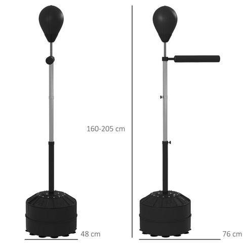 Rootz Punching Ball with Reflex Bar - Speed Trainer - Reflex Ball - Increases Speed & Accuracy - Adjustable 76cm x 48cm x 160-205cm