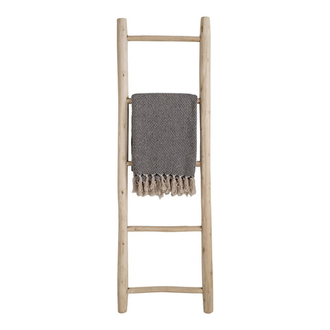 Rootz Decorative Teak Ladder - Rustic Plant Stand - Towel Rack - Durable Teak Wood - 50cm x 150cm