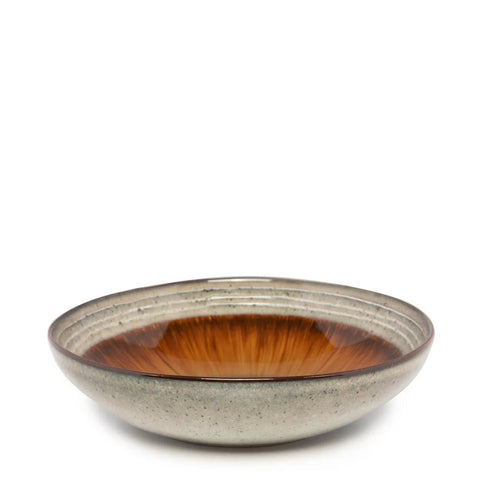 Rootz Comporta Pasta Plate Set - Dinnerware - Chip-Proof Plates - Crackle Glaze - 22cm x 22cm x 5cm