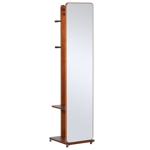 Rootz Standing Mirror - Dressing Mirror - Bedroom Mirror - Easy Mobility - 40cm x 44.5cm x 170cm