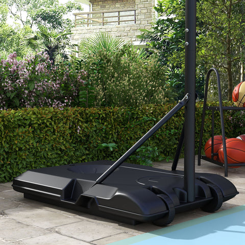 Rootz Freestanding Adjustable Basketball Hoop - Portable Hoop - Moveable Goal - Height Adaptable - 72L x 45.5H cm Backboard
