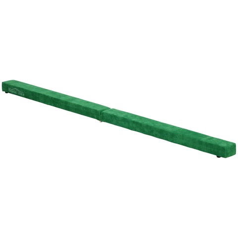 Rootz Folding Gymnastics Balance Beam - Training Beam - Suede Cover - Non-Slip Feet - Stainless Steel Hinges - Pinewood - 210cm x 10cm x 6.5cm