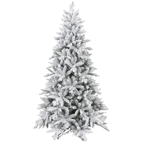 Rootz Artificial Christmas Tree - Snow Covered Xmas Tree - Lifelike Branches - Flame-Retardant - Ø110cm x 180cm