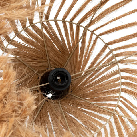Rootz Hippy Tipi Pendant Light - Natural Lamp - Tropical Hanging Light - Magical Light Patterns - 50cm x 70cm x 50cm