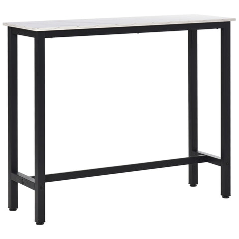 Rootz Bar Table - Marble-Look Counter - Cocktail Stand - Stylish Upgrade - 120cm x 40cm x 100cm