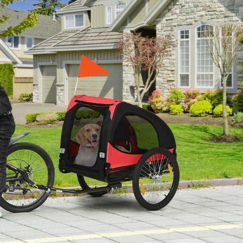 Rootz Dog Trailer - Pet Cart - Dog Carrier - Easy Access - 140cm x 71cm x 83cm