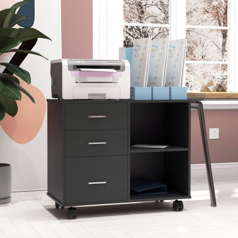 Rootz Printer Stand Office Organizer - Printer Cart - Filing Cabinet - Durable Use - 80cm x 40cm x 65cm