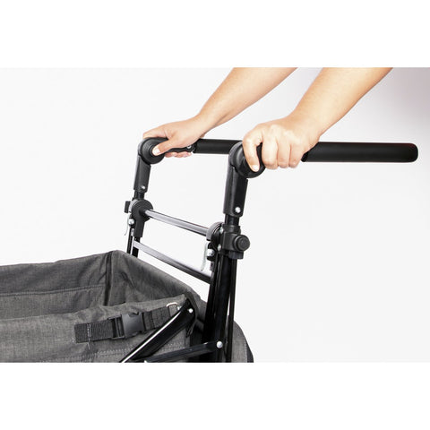 Rootz Folding Handcart - Collapsible Wagon - Portable Cart - Brake System - 120cm x 56cm x 67cm with Sunroof 99cm