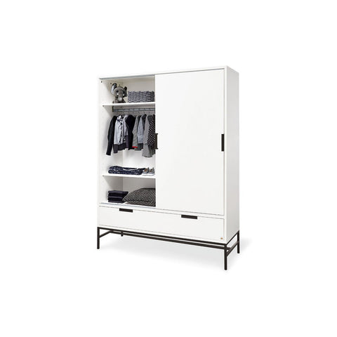 Rootz Nursery Set - Cot Bed - Extra Wide Changing Unit - Large Wardrobe - Versatile Design - 145cm x 75cm x 95cm, 140cm x 77cm x 96cm, 140cm x 52cm x 187cm