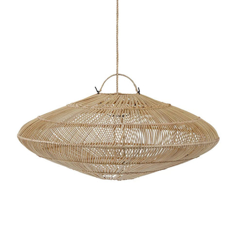 Rootz Macaron Pendant Lamp - Rattan Light - Hanging Decor - Playful Elegance - 75cm x 75cm x 30cm