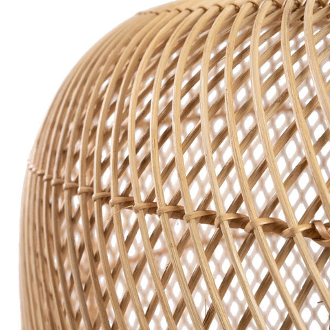 Rootz Batu Bolong Pendant - Natural - Stylish Light Fixture - Versatile Rattan Art - 48cm x 48cm x 48cm