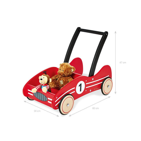 Rootz Learning Walker Kimi - Toddler Walker - Baby Push Toy - Adjustable Braking - 60cm x 34cm x 47cm
